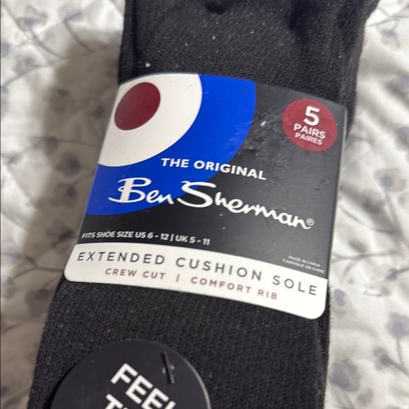 Ben Sherman Classic Black Men's Socks - 5 Pack - Picture 2 of 6